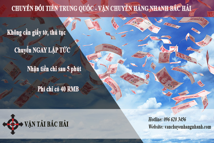 Dịch vụ chuyển tiền qua Trung Quốc tại vận chuyển hàng nhanh Bắc Hải