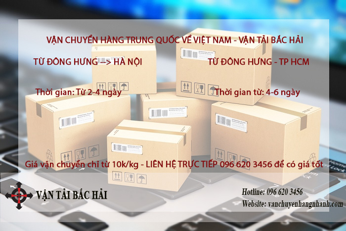 Giá vận chuyển hàng từ Trung Quốc về Việt Nam