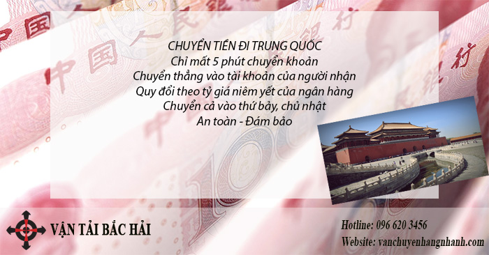 Công ty chuyển tiền đi Trung Quốc nhanh chóng