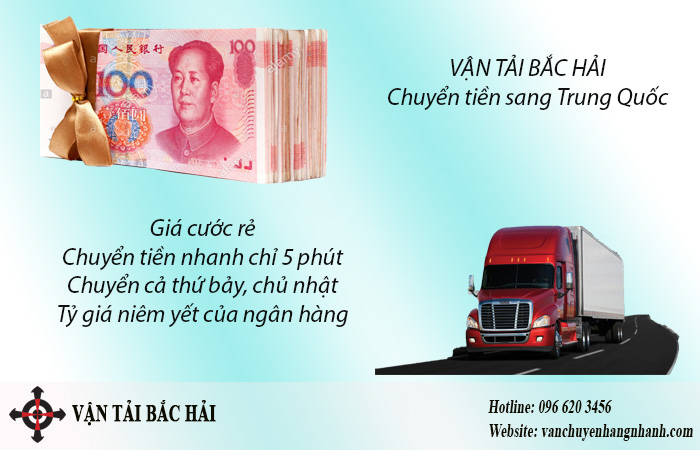 Vận tải Bắc Hải - Chuyển tiền hàng từ Việt Nam sang Trung Quốc