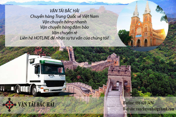 Vận tải Bắc Hải - Giá cước chuyển hàng Trung Quốc về Việt Nam