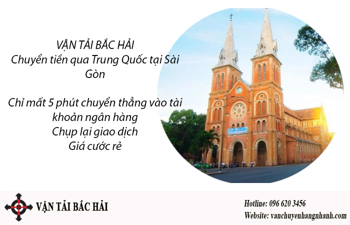 Vận tải Bắc Hải - Chuyển tiền vào tài khoản Trung Quốc tại Sài Gòn