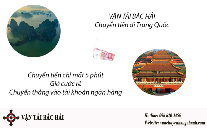 Vận tải Bắc Hải - Nhận chuyển tiền đi Trung Quốc uy tín