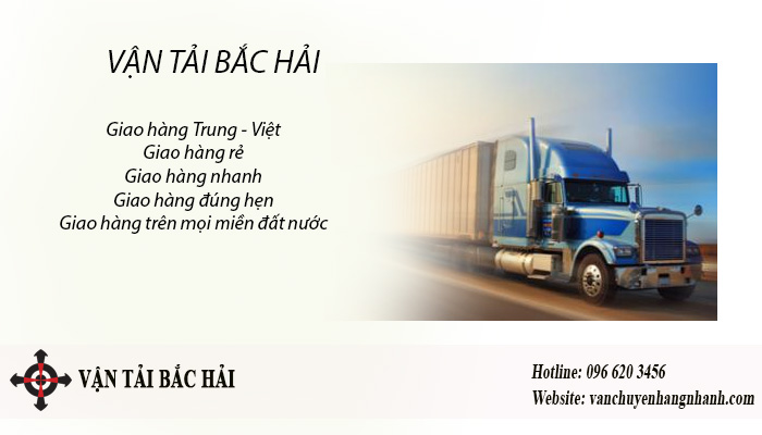 Vận tải Bắc Hải - Nhận chuyển hàng hóa Trung Quốc Việt Nam