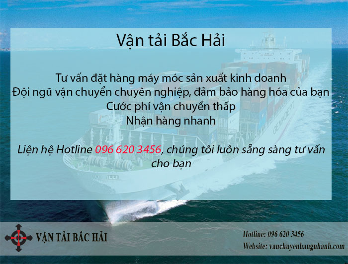 Vận tải Bắc Hải - Nhận đặt hàng Trung Quốc, vận chuyển hàng máy móc nhập từ Trung Quốc