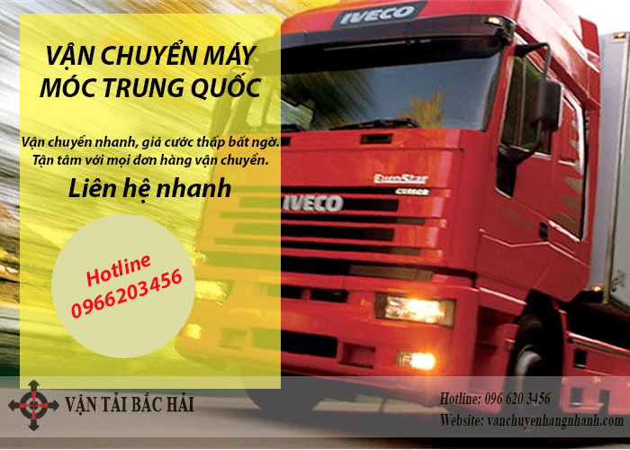 Công ty vận chuyển máy móc từ Trung Quốc