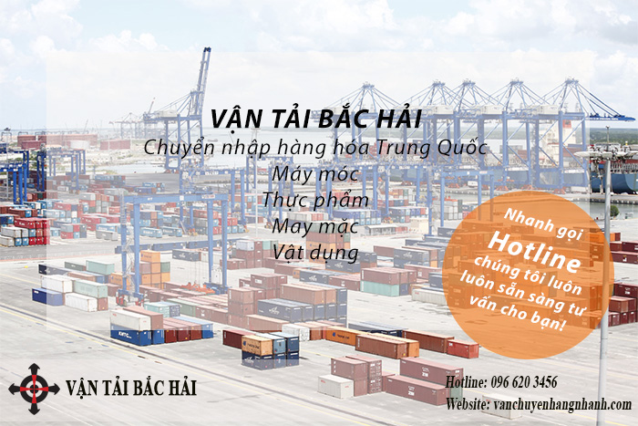 Vận tải Bắc Hải - Vận chuyển máy móc Trung Quốc Việt Nam