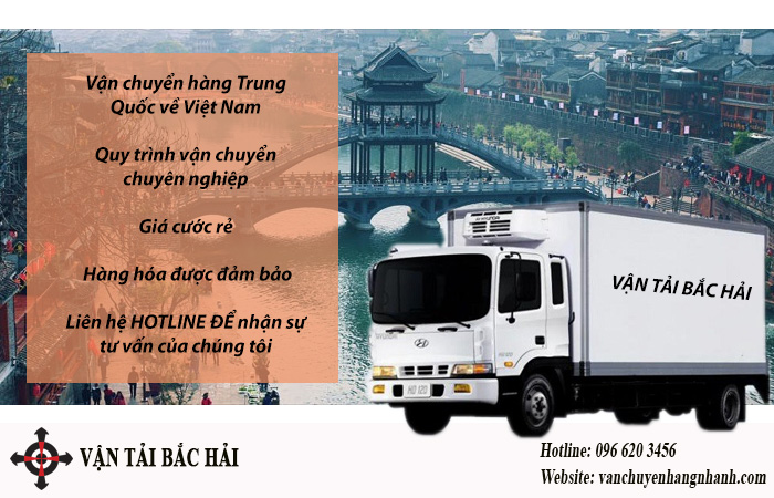 Vận tải  Bắc Hải - Cty nhận chuyển hàng Trung Quốc về Việt Nam